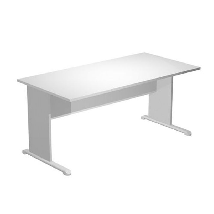 7331920000546-Bureau droit Trend - L160 - Pieds bois - plateau gris-P_405165594_1-0