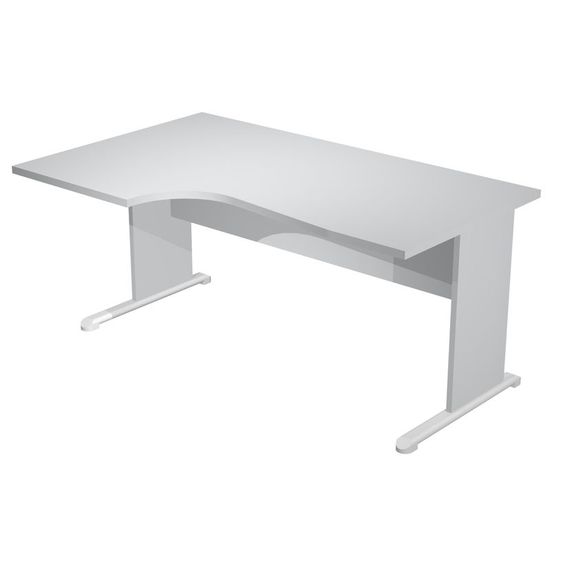 7331920000966-Bureau compact Trend - L160 cm - retour à gauche - pieds bois - plateau gris - (pied de renfort obligat-P_405165636_1-0