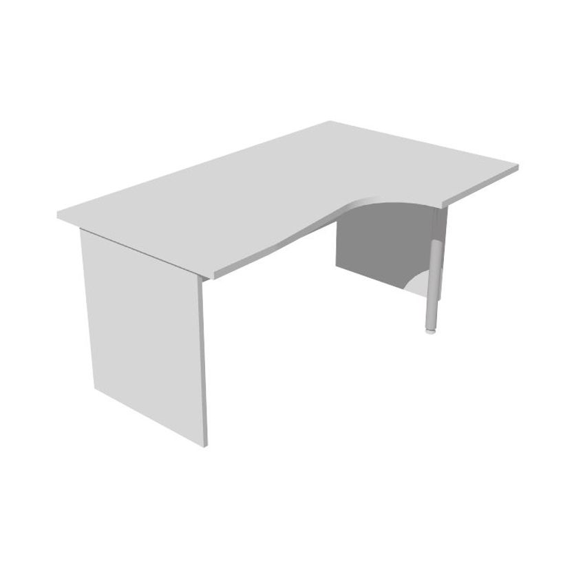 7331920001178-Bureau compact Trend - retour à droite avec pieds panneaux + pied de renfort - L160 - pla-P_405165657_1-0