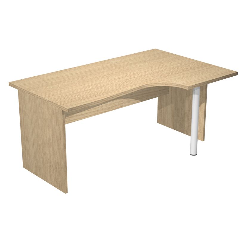7331920001185-Bureau compact Trend - retour à droite avec pieds panneaux + pied de renfort - L160 - pla-P_405165658_1-0