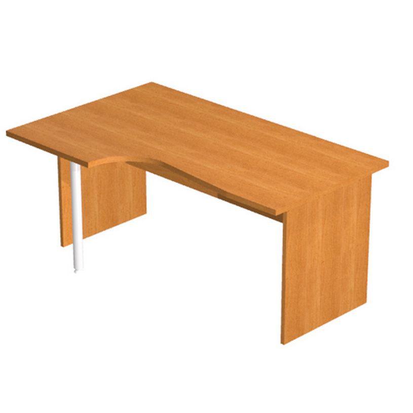 7331920001215-Bureau compact Trend - retour à gauche avec pieds panneaux + pied de renfort - L160 - pla-P_405165661_1-0