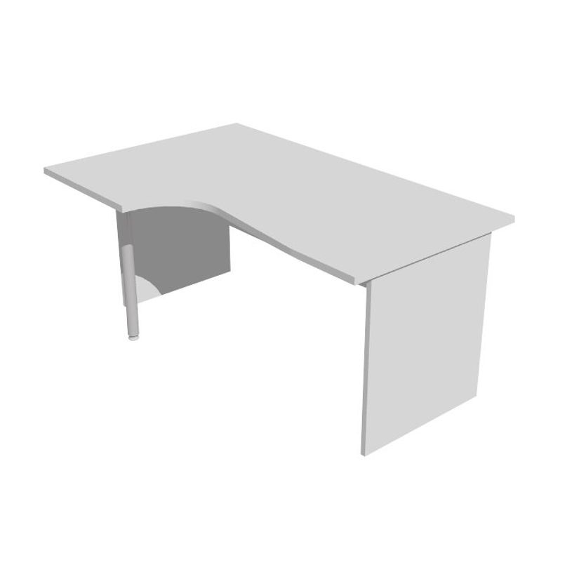 7331920001246-Bureau compact Trend - retour à gauche avec pieds panneaux + pied de renfort - L160 - pla-P_405165664_1-0
