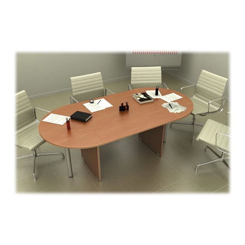 7331920003660-Table de réunion Trend - ovale - L220 cm - imitation noyer clair-P_405165696_1-1