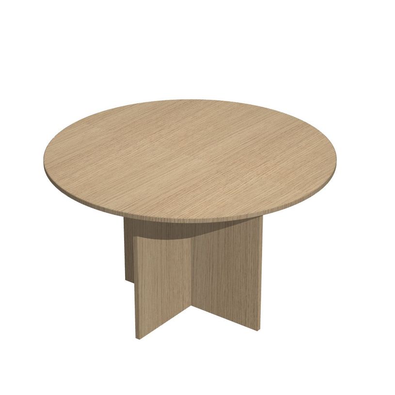 7331910011927-Table de réunion Trend - ronde - diam 120 - imitation chêne-P_405165711_1-0