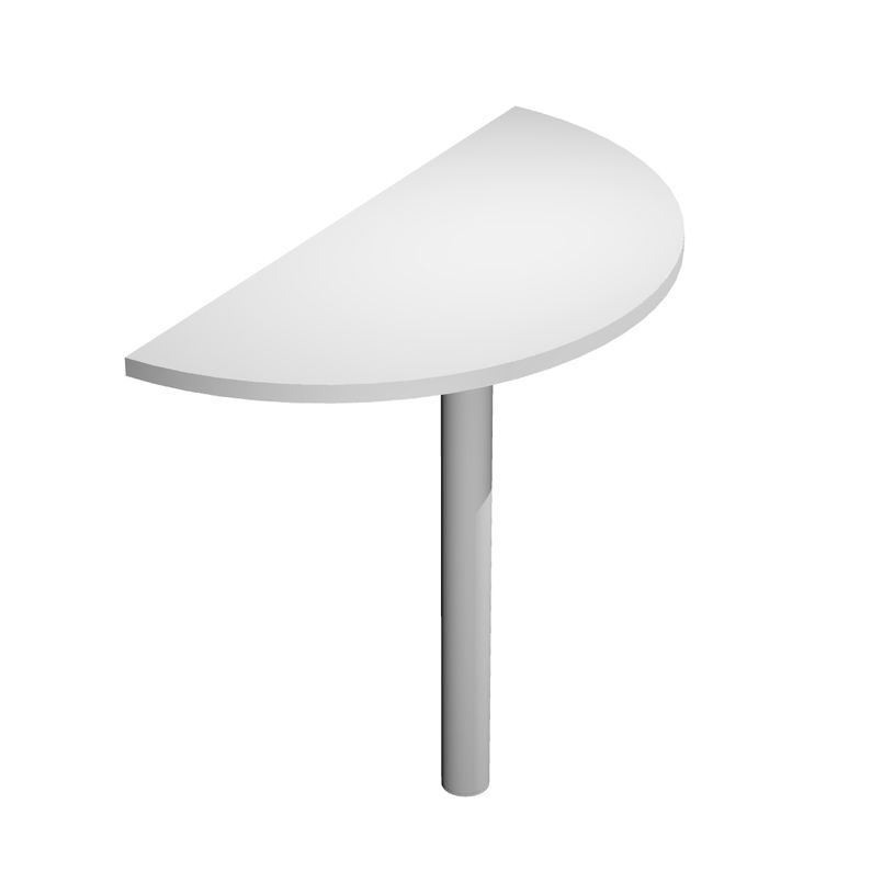 7331920001628-Extension demi-lune Trend - pied gris alu - plateau blanc-P_405165719_1-0