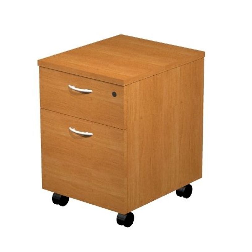 7331910003465-Caisson mobile Trend - L43xP52xH59,5 cm - 2 tiroirs dont 1 DS- imitation aulne-P_405165774_1-0