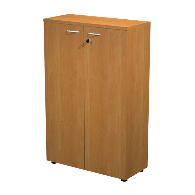 7331920002182-Bibliothèque mi-haute Trend - L80xP35xH120 cm - 2 portes en mélaminé avec serrure - imi-P_405165828_1-0