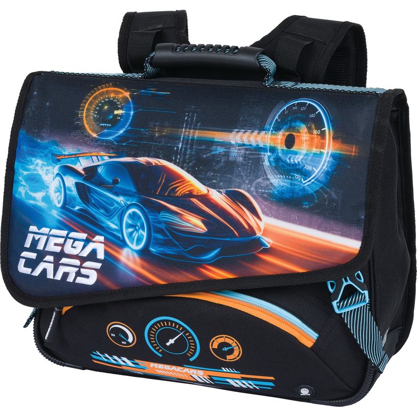 3664447172408-Cartable Megacars ou Megabikes - 38 cm - 2 compartiments - Oberthur-P_405166177_2-1