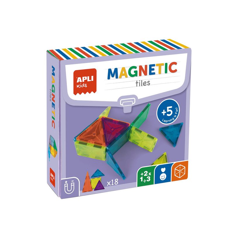 8410782194194-APLI kids - Transparent magnetic tiles - premier âge-P_405166219_2-0
