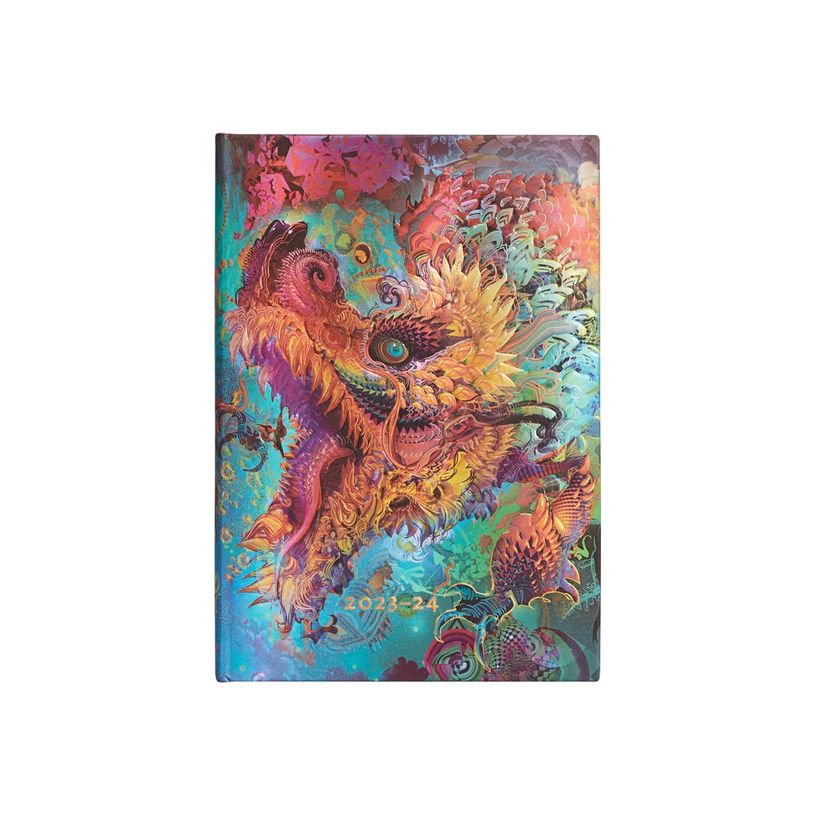 9781439795163-Paperblanks Old Leather - Agenda 1 semaine sur 2 pages - 13 x 18 cm - 160 pages - dragon r-P_405166957_1-0