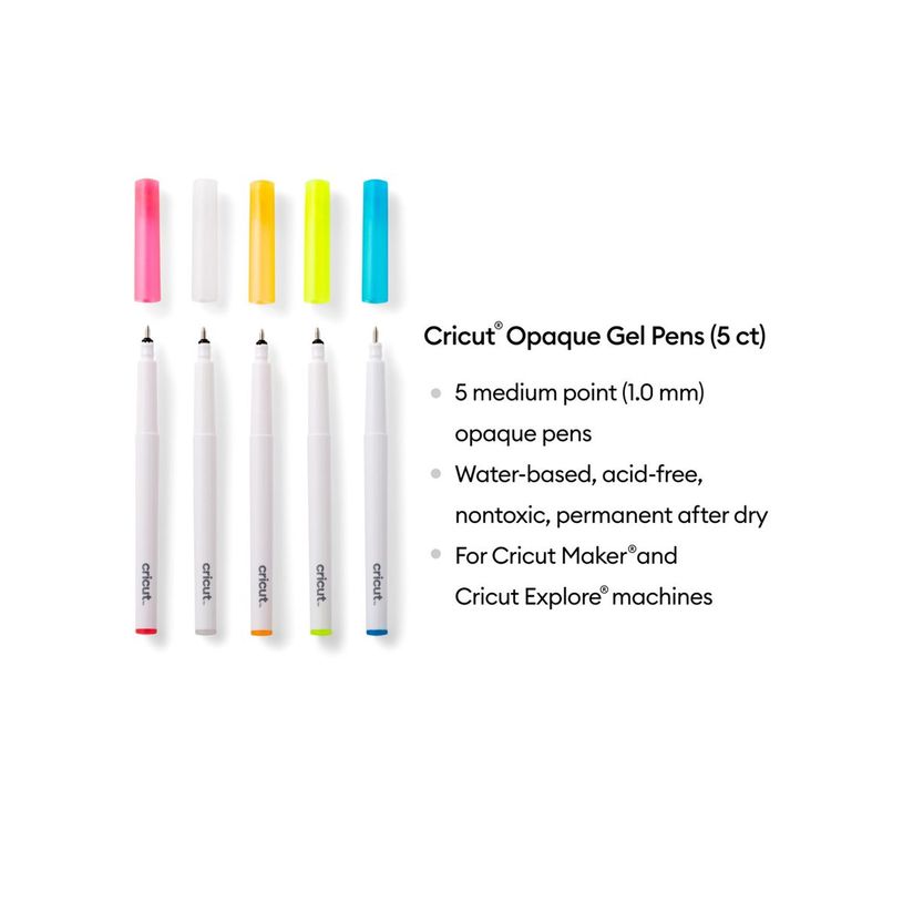 093573046919-Cricut - Roller - Pack 5 peintures à base d'eau - permanent - encre gel-P_405167119_2-1