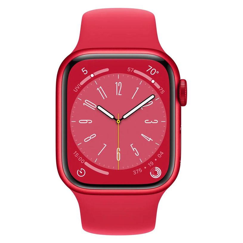194253149910-Apple Watch Series 8 (GPS) - (PRODUCT) RED - 45 mm - aluminio rojo - reloj inteligente con pulsera deportiva - fluoroelastómero - rojo - tamaño de la banda: Regular - 32 G-P_405171859_1-0