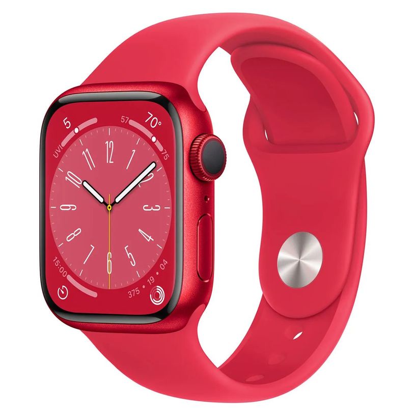 194253149910-Apple Watch Series 8 (GPS) - (PRODUCT) RED - 45 mm - aluminio rojo - reloj inteligente con pulsera deportiva - fluoroelastómero - rojo - tamaño de la banda: Regular - 32 G-P_405171859_2-1