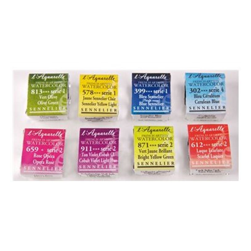 3046450114185-Sennelier L'Aquarelle - Peinture - aquarelle - rouge cadmium clair - opaque - demi-plateau-P_405172585_2-1