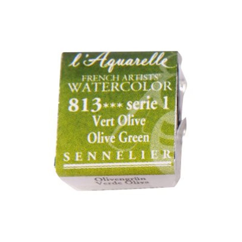 3046450114772-Sennelier French Artists' Series 3 Half Pan 837 - Peinture - aquarelle - vert Guignet - tr-P_405172612_1-0