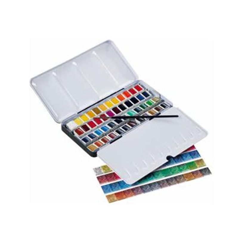 3046450120865-Sennelier L'Aquarelle - Peinture - 48 parties - aquarelle - couleurs assorties - demi-plat-P_405172943_1-0