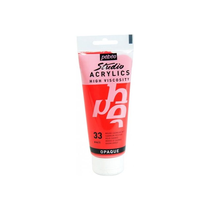 3167868310331-Pebeo Studio Acrylics High Viscosity 33 - Peinture acrylique - teinte rouge cadmium - 100 -P_405177298_3-0