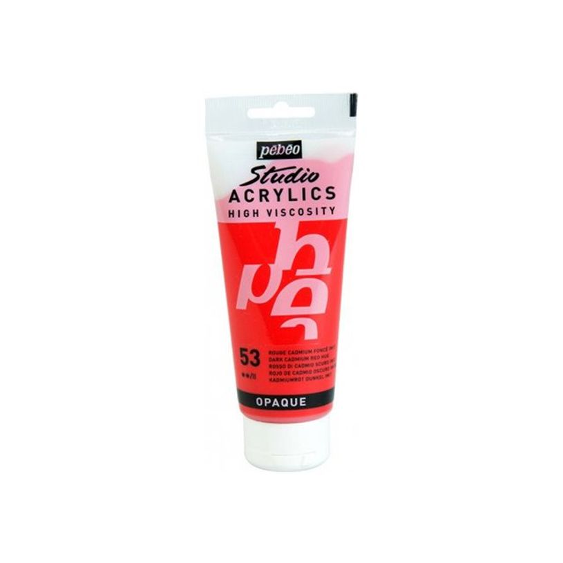 3167868310539-Pebeo Studio Acrylics High Viscosity 53 - Peinture acrylique - teinte rouge cadmium foncé-P_405177301_1-0