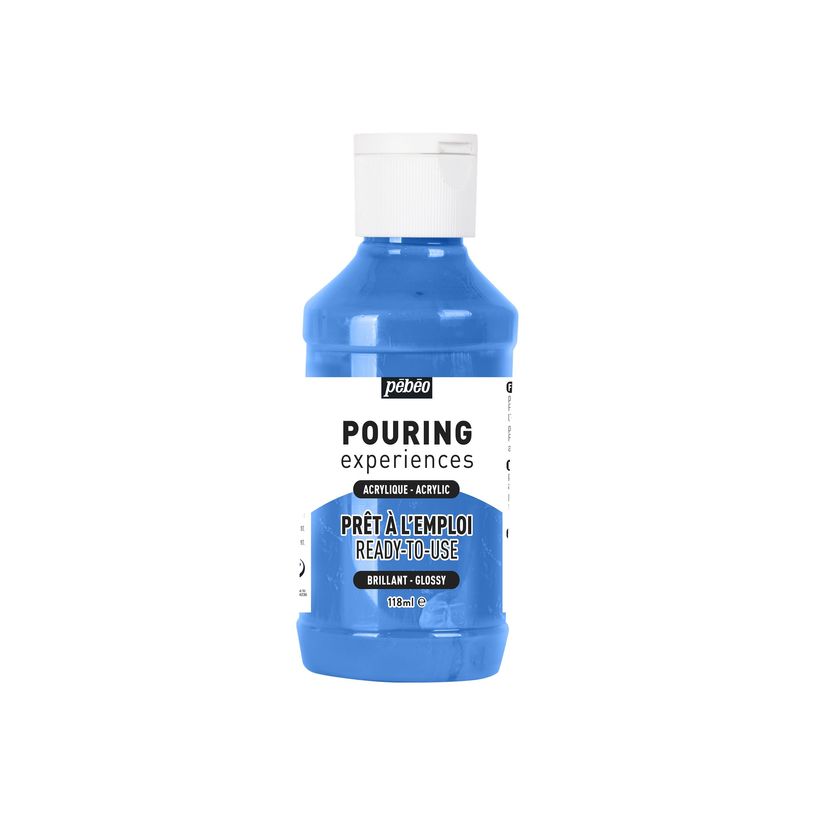 3167865246176-Pebeo Pouring Experiences - Peinture acrylique - bleu cyan - 118 ml-P_405177315_1-0