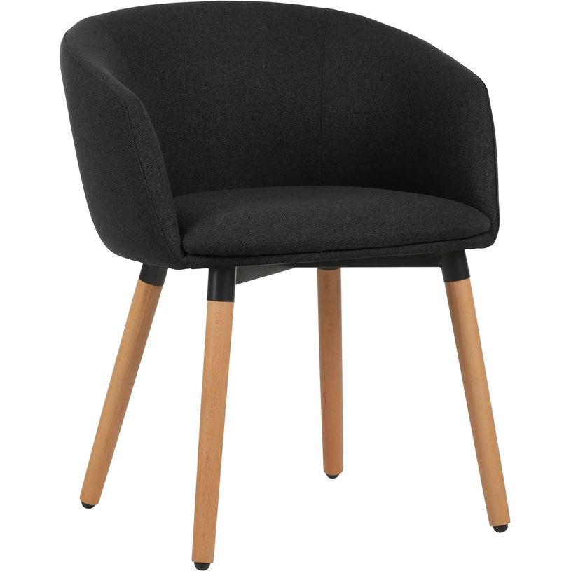 3760185021883-Fauteuil ARCO - 4 pieds bois - noir--0