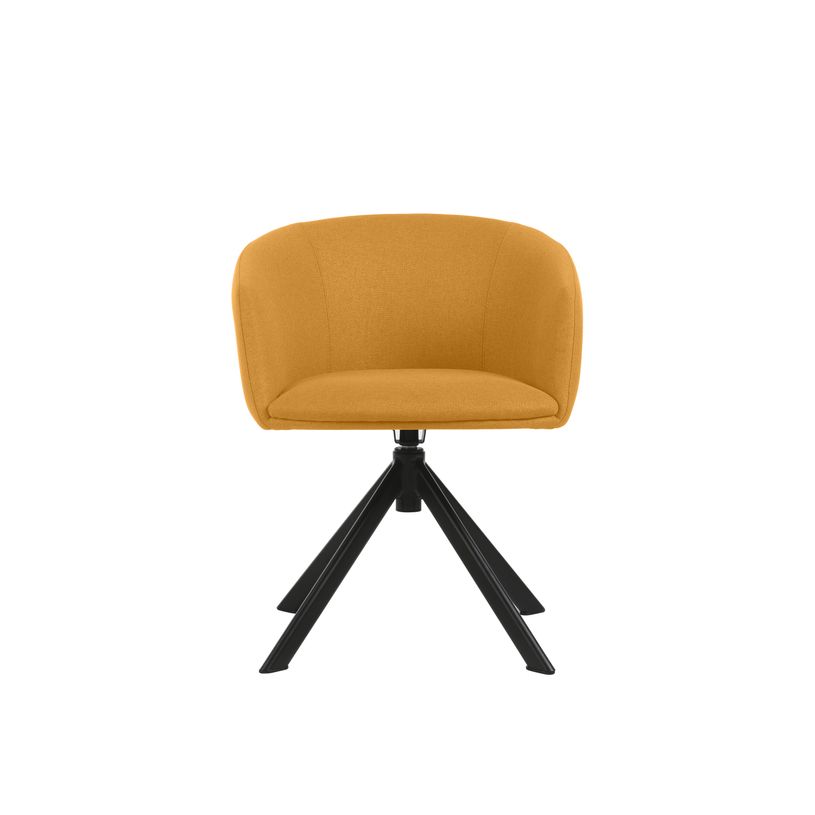 3760185022286-Fauteuil ARCO - pieds pyramidal - jaune safran--1