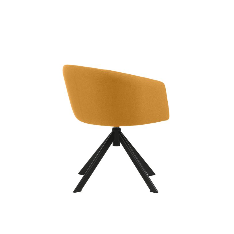 3760185022286-Fauteuil ARCO - pieds pyramidal - jaune safran--3