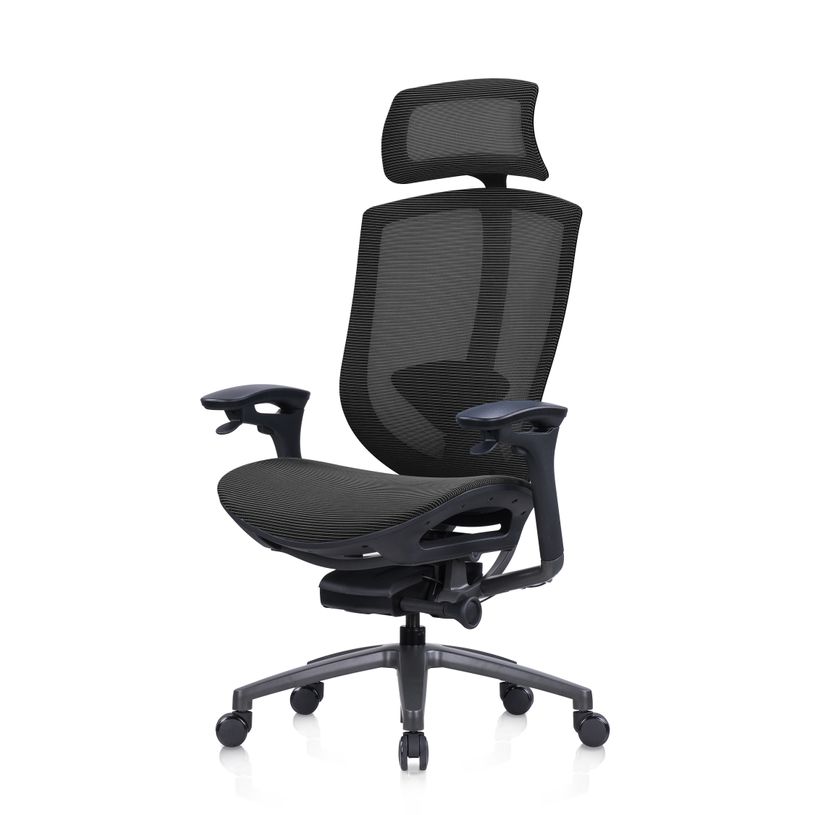 3700339992393-Fauteuil de bureau ASTON - accoudoirs réglables - appui-tête - noir-P_405181371_2-1