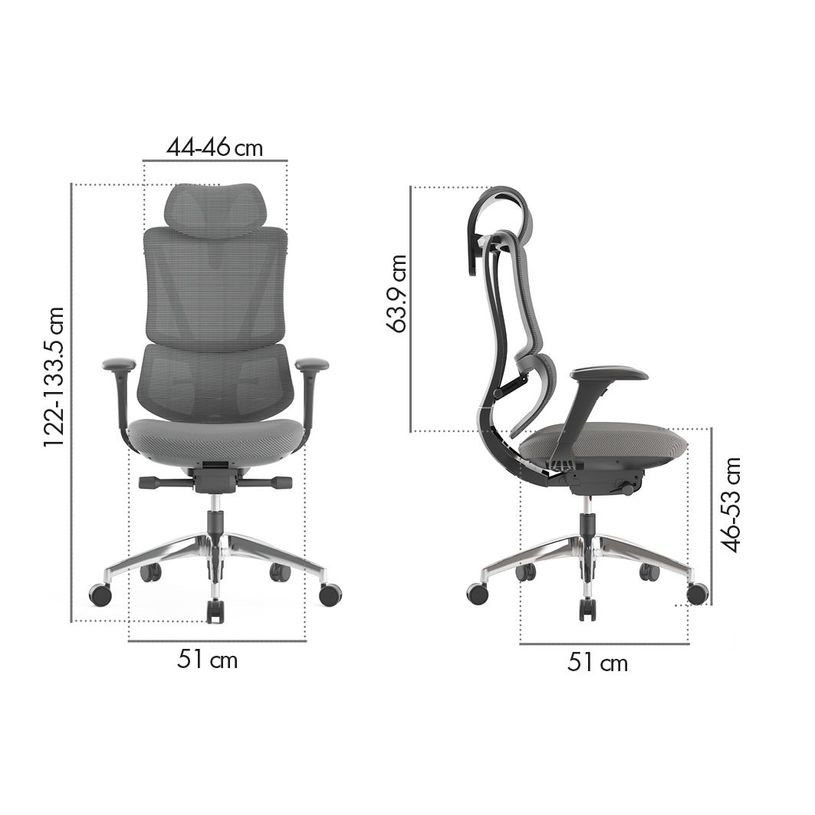 3760185021234-Fauteuil de bureau ERGOSTAR Ultra - accoudoirs réglables - Appui-tête réglable - noir-P_405181438_6-5
