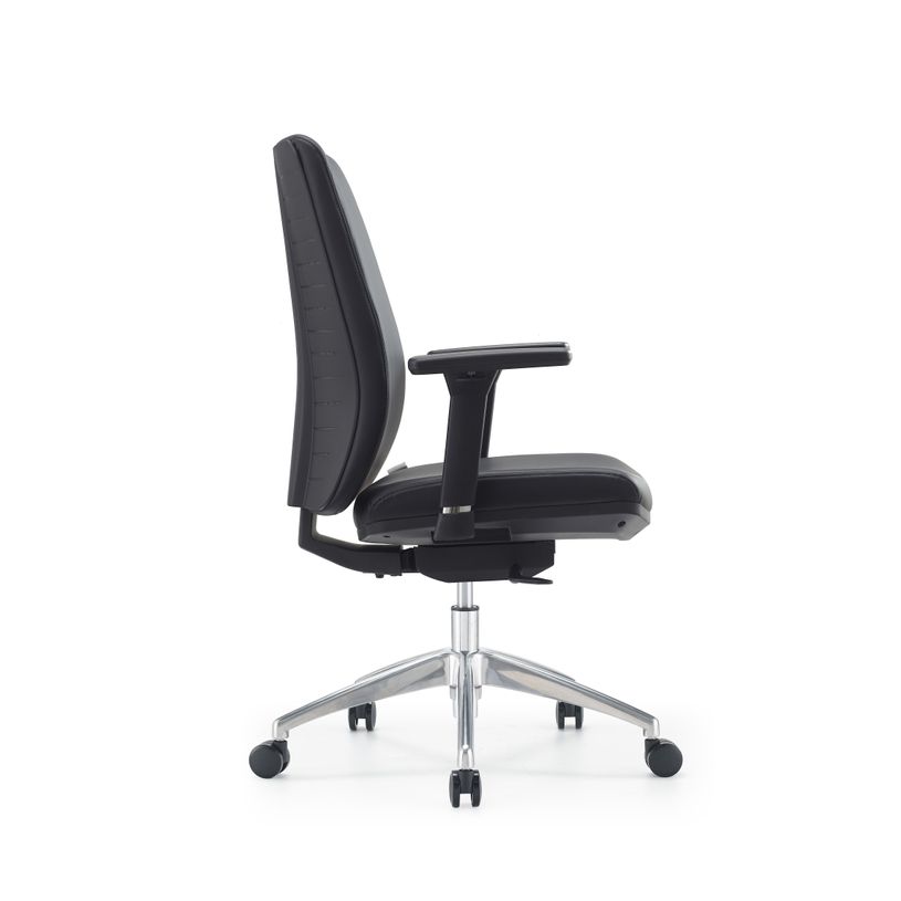 3760185021708-Fauteuil de bureau SHERMAN - accoudoirs réglables - Appui-tête en option - noir-P_405181440_3-2