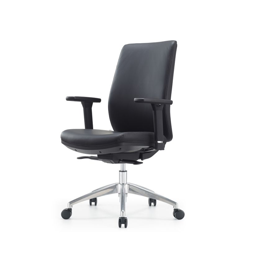 3760185021708-Fauteuil de bureau SHERMAN - accoudoirs réglables - Appui-tête en option - noir-P_405181440_5-4