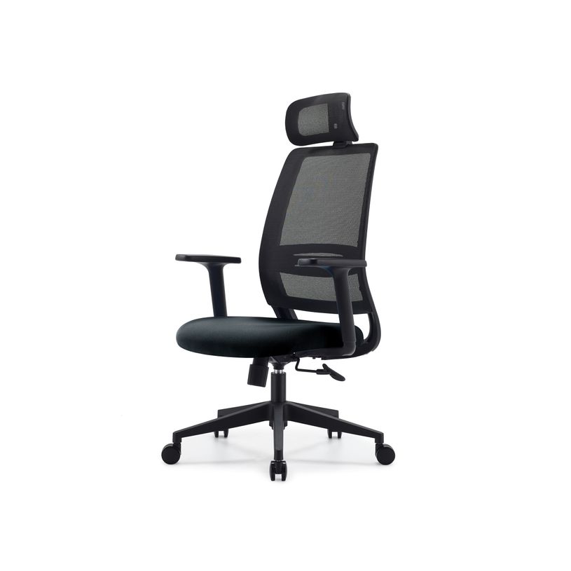 3760185024556-Fauteuil de bureau OPEN - accoudoirs réglables - appuie-tête réglable - noir-P_405181444_2-1