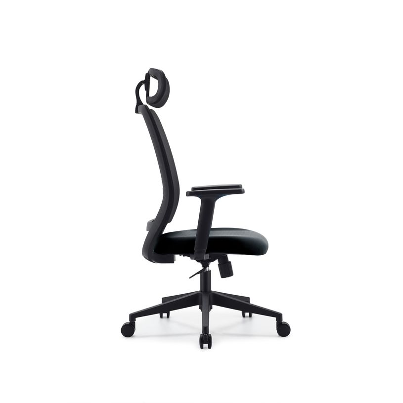3760185024556-Fauteuil de bureau OPEN - accoudoirs réglables - appuie-tête réglable - noir-P_405181444_3-2