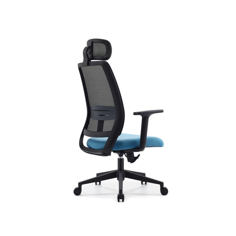3760185024563-Fauteuil de bureau OPEN - accoudoirs réglables - appuie-tête réglable - bleu-P_405181445_4-3