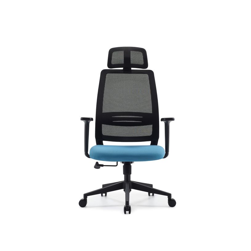 3760185024563-Fauteuil de bureau OPEN - accoudoirs réglables - appuie-tête réglable - bleu-P_405181445_5-4