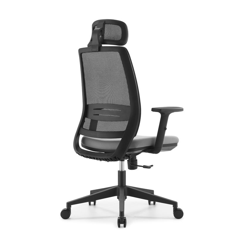 3760185024570-Fauteuil de bureau OPEN - accoudoirs réglables - appuie-tête réglable - gris-P_405181446_3-2