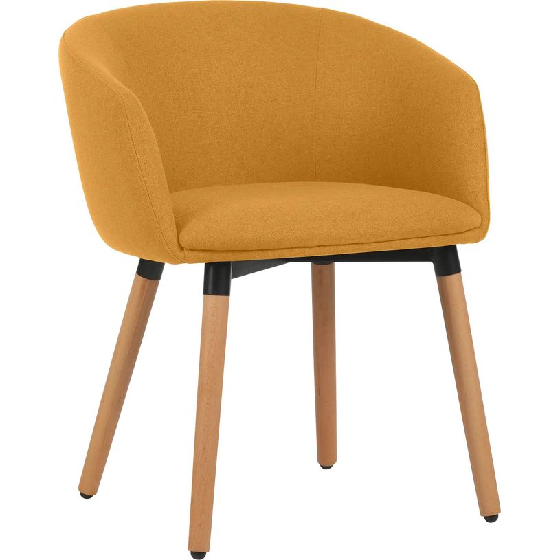 3760185021937-Fauteuil ARCO - 4 pieds bois - jaune safran-P_405181451_1-0