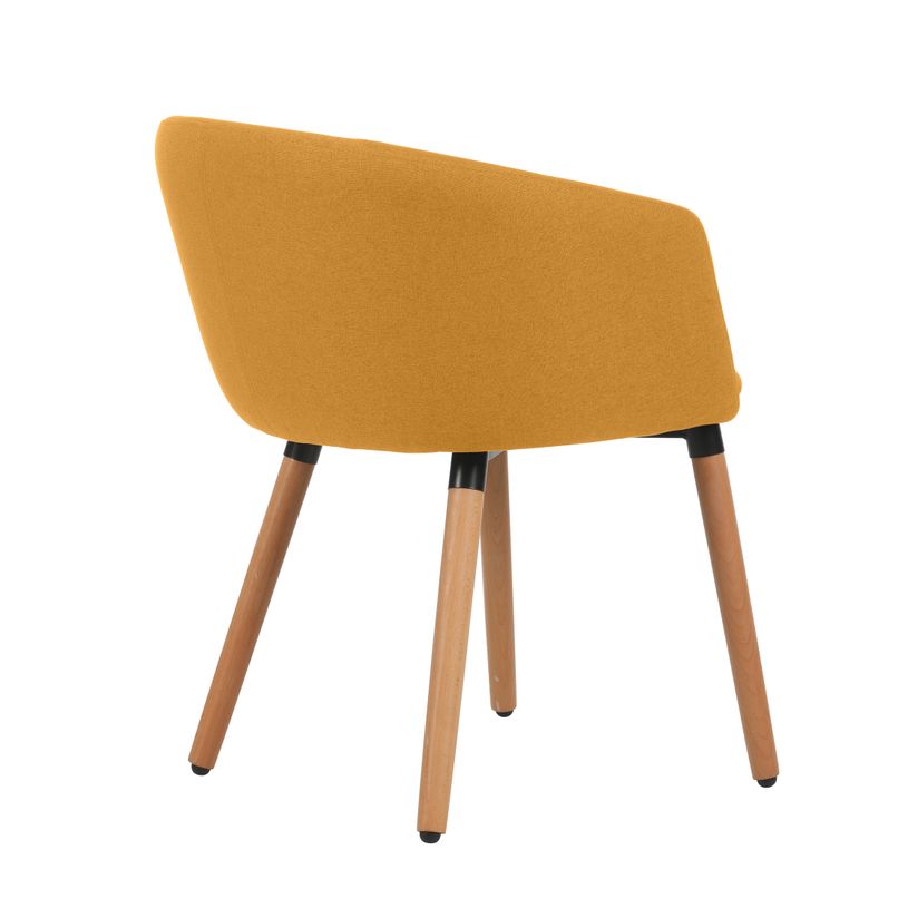3760185021937-Fauteuil ARCO - 4 pieds bois - jaune safran-P_405181451_4-3