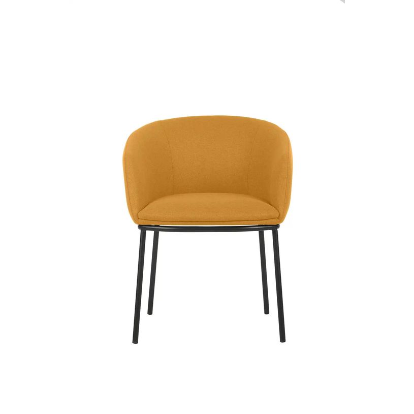 3760185022040-Fauteuil ARCO - 4 pieds métal - jaune safran-P_405181465_2-1