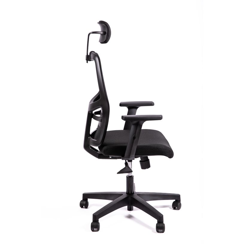 3760388580477-Fauteuil de bureau CALLIOPE - accoudoirs réglables - appui-tête - noir-P_405181467_4-3