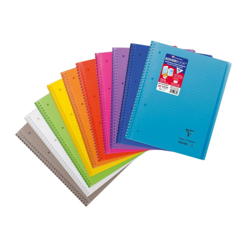 3037923967018-Clairefontaine Koverbook - Cahier à spirale - A4 Plus - 96 pages - disponible dans diffé-P_405181486_3-0
