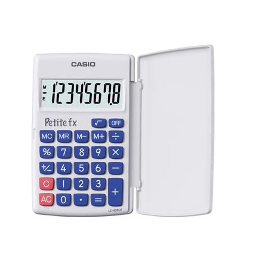 4549526618710-Calculatrice de poche Casio Petit-FX LC-401LV - 8 chiffres - alimentation batterie - blanc-P_405181879_1-0