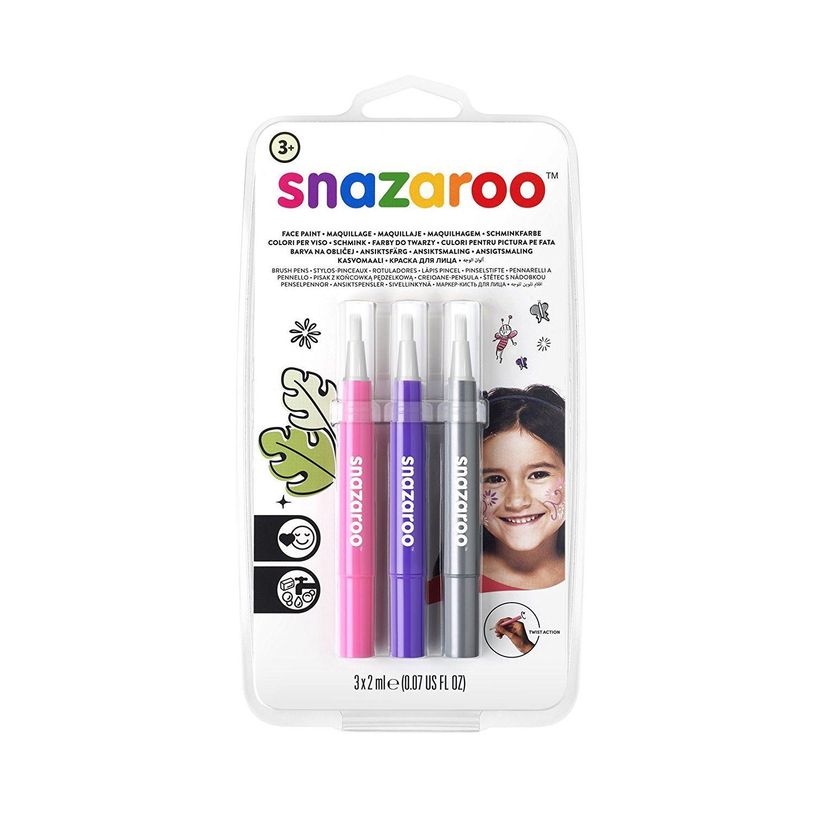 0766416640017-Snazaroo - lot de 3 pinceaux de maquillages pour enfants et adultes - fantaisie-P_405181929_1-0