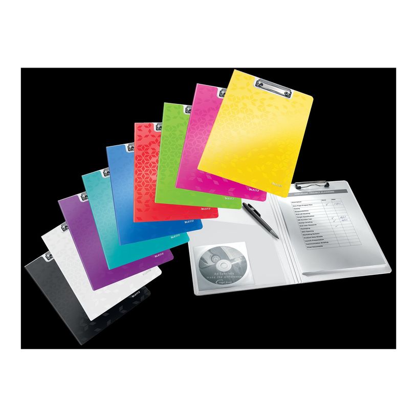 4002432106691-Leitz WOW - Porte blocs avec fermeture - A4 - capacité 75 feuilles - rose métallique-P_405182027_1-5