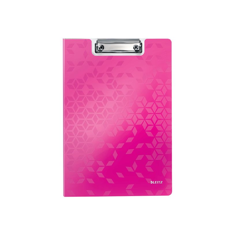 4002432106691-Leitz WOW - Porte blocs avec fermeture - A4 - capacité 75 feuilles - rose métallique-P_405182027_2-0