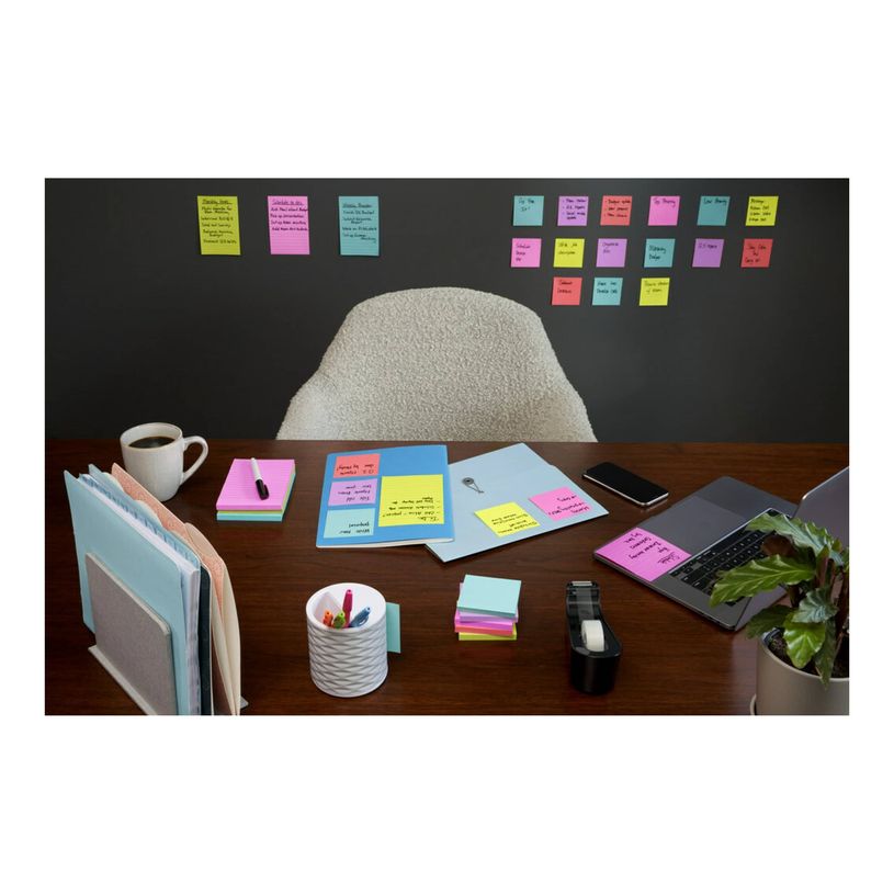 4054596927186-Post-it - 8+4 offerts Blocs notes de 90 feuilles Super Sticky Cosmic - couleurs assorties -P_405182032_2-4