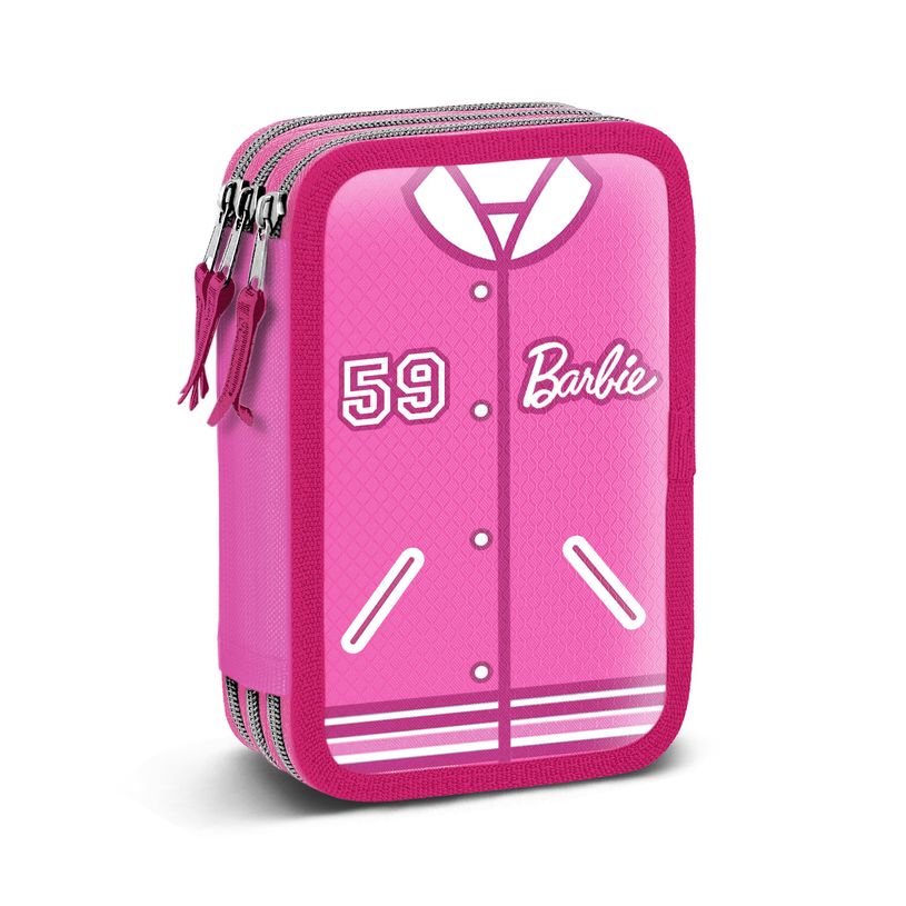 8445118069884-PLUMIER COMPLETO TRIPLE BARBIE VARSITY ROSA-P_405182404_1-0