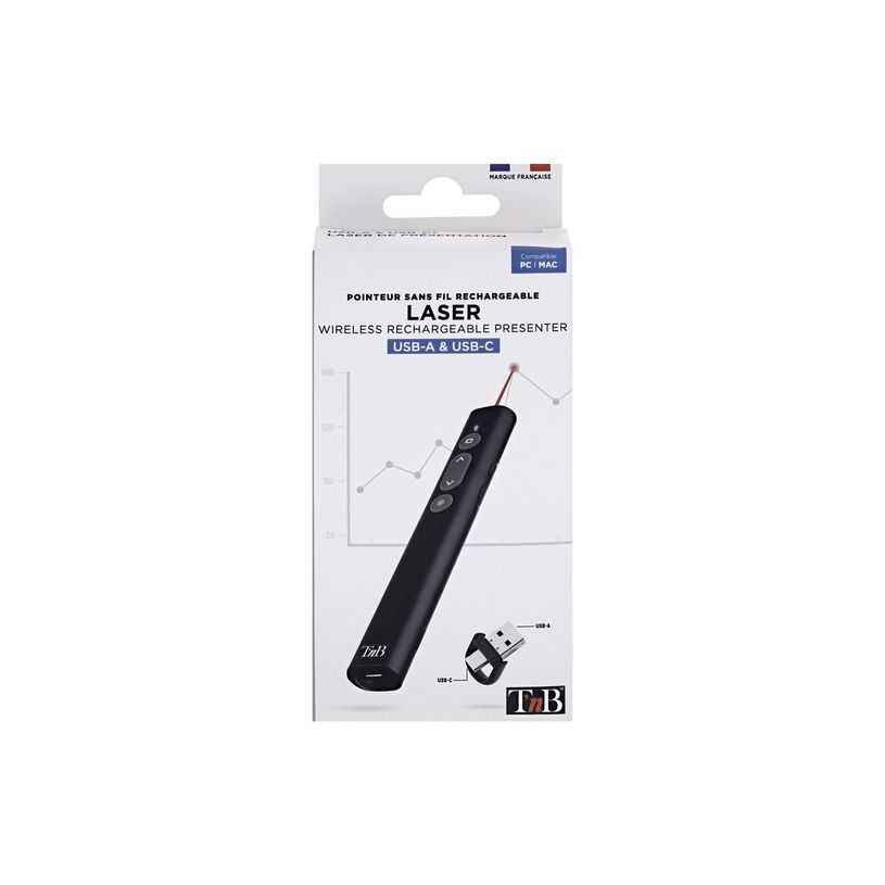 3303170114001-TNB - Pointeur laser - télécommande  de présentation - rechargeable USB-A & USB-C - noi-P_405182440_4-7