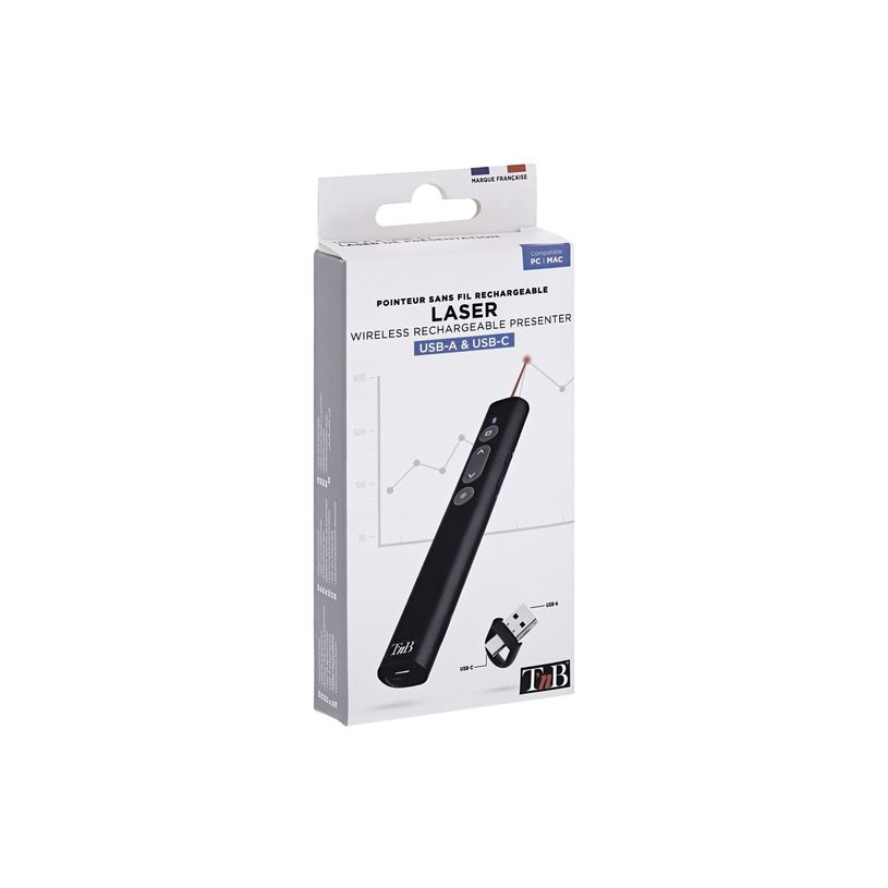 3303170114001-TNB - Pointeur laser - télécommande  de présentation - rechargeable USB-A & USB-C - noi-P_405182440_5-6