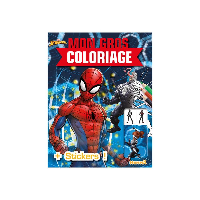 9782508057311-MARVEL SPIDER-MAN - MON GROS COLORIAGE + STICKERS! (SPIDER-MAN ET VENOM)-P_405182460_2-1