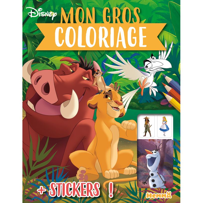 9782508057328-DISNEY - MON GROS COLORIAGE + STICKERS ! (SIMBA, PUMBAA ET ZAZU)-P_405182461_1-0